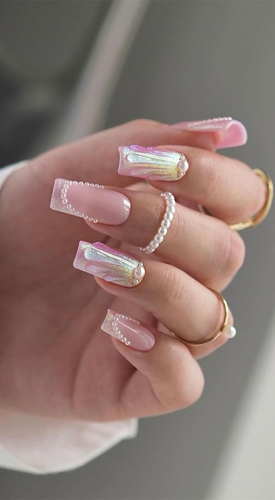 40 Cute Spring Nail Designs to Brighten Your Look : Seashell-Inspired Nails