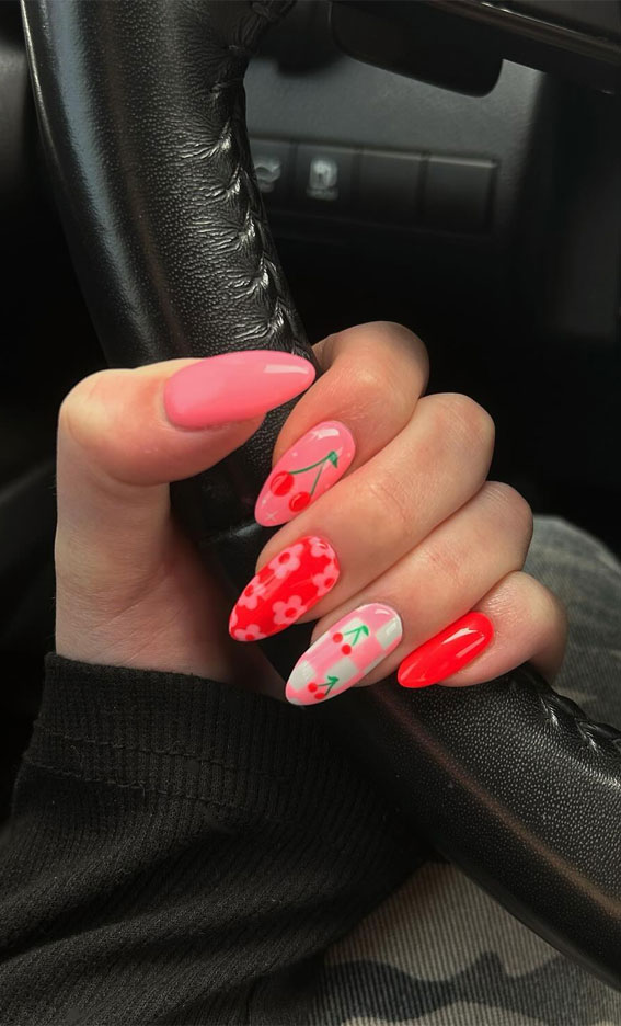40 Cute Spring Nail Designs to Brighten Your Look : A Vibrant Spring Palette