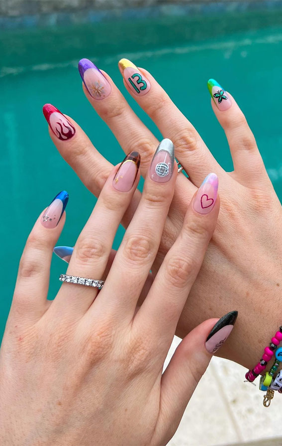 40 Cute Spring Nail Designs to Brighten Your Look : A Bold and Playful Mix