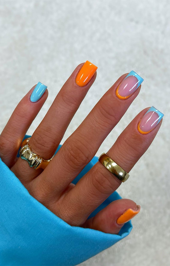 Revamp Your Nails with 17 Coloured French Tip Ideas : Vibrant & Playful Nails