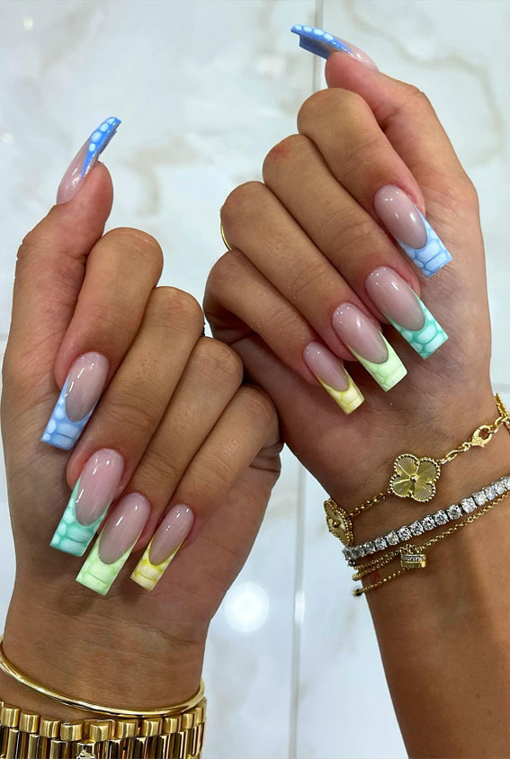 Revamp Your Nails with 17 Coloured French Tip Ideas : High Fashion Nails