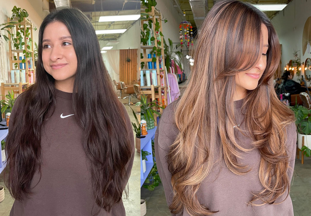 10 Before and After Transformations of Layered Haircut Inspiration : Warm Chocolate Layered Haircut