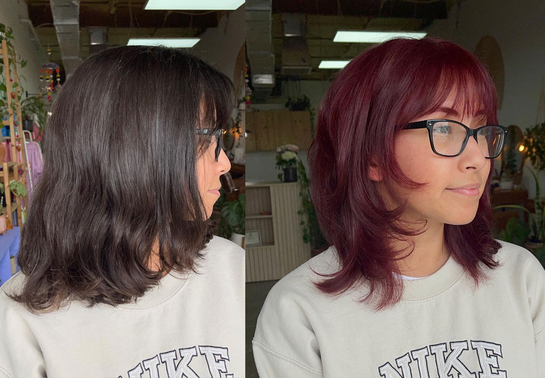 10 Before and After Transformations of Layered Haircut Inspiration : Cherry Berry Layered Haircut