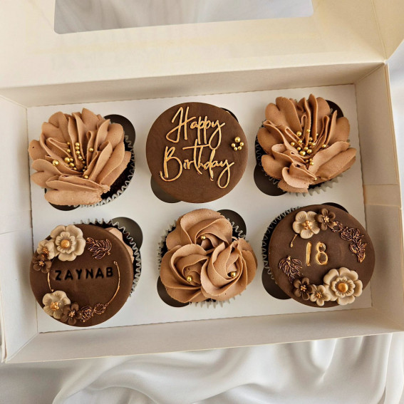 45 Cupcake Decorating Ideas For Every Occasion : Chocolate Cupcakes for 18th Birthday