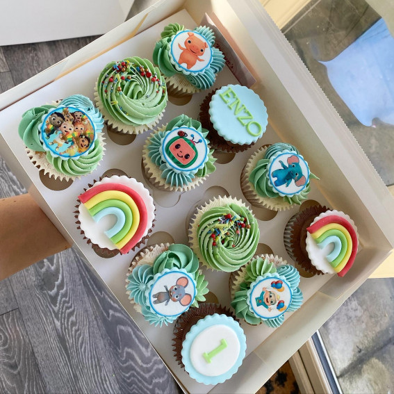 45 Cupcake Decorating Ideas For Every Occasion : Coco Melon Cupcakes