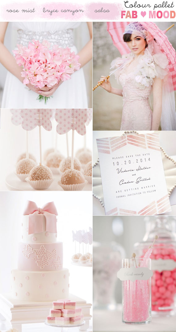 shades of pink wedding,pink wedding idea