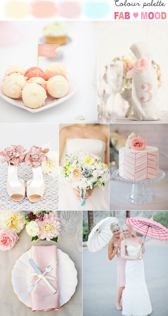 Pastel wedding colors palette ideas