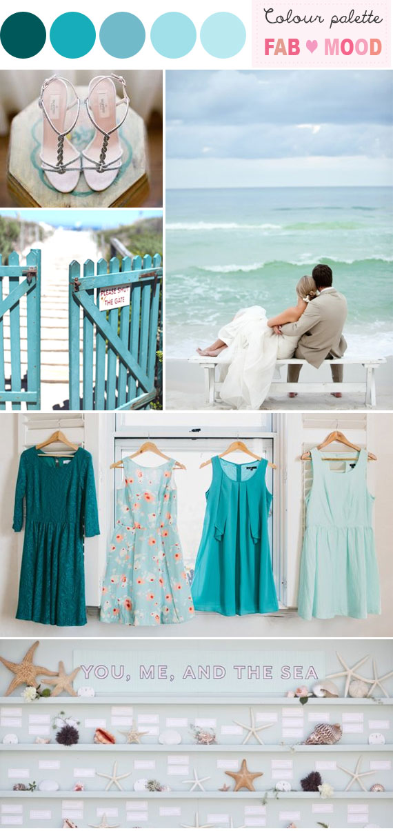 Beach Wedding – Teal & Aqua Palette