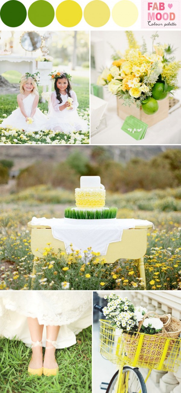 green yellow wedding ideas