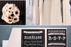 blush black wedding ideas