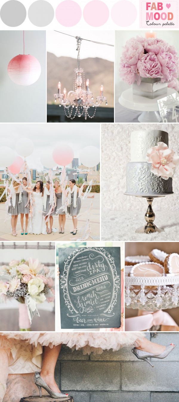 grey pink wedding theme,grey pink wedding ideas, fab mood wedding board,grey pink wedding color palette