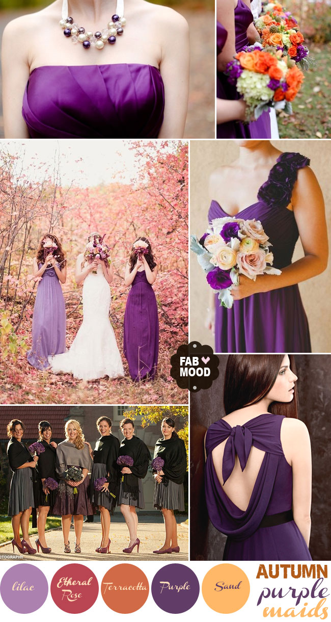 autumn wedding board,autumn wedding bridesmaids,purple autumn wedding bridesmaids,purple bridesmaids autumn wedding,autumn wedding palette,Autumn Purple Bridesmaids