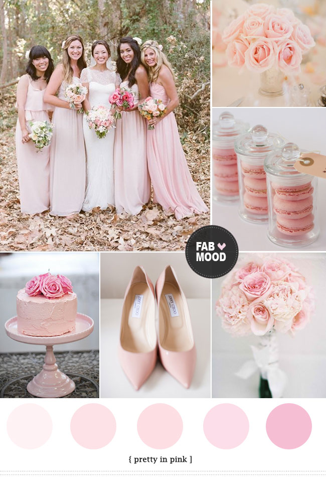 Pink wedding color schemes, Light pink ...