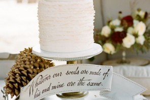 Rustic Winter wedding cake