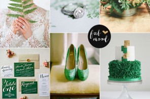 emerald and gold wedding