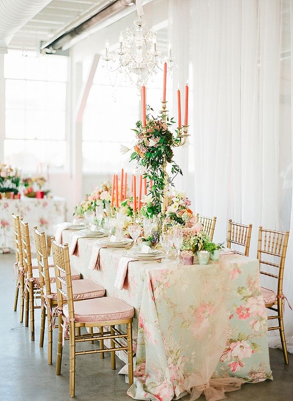 Shabby chic wedding reception