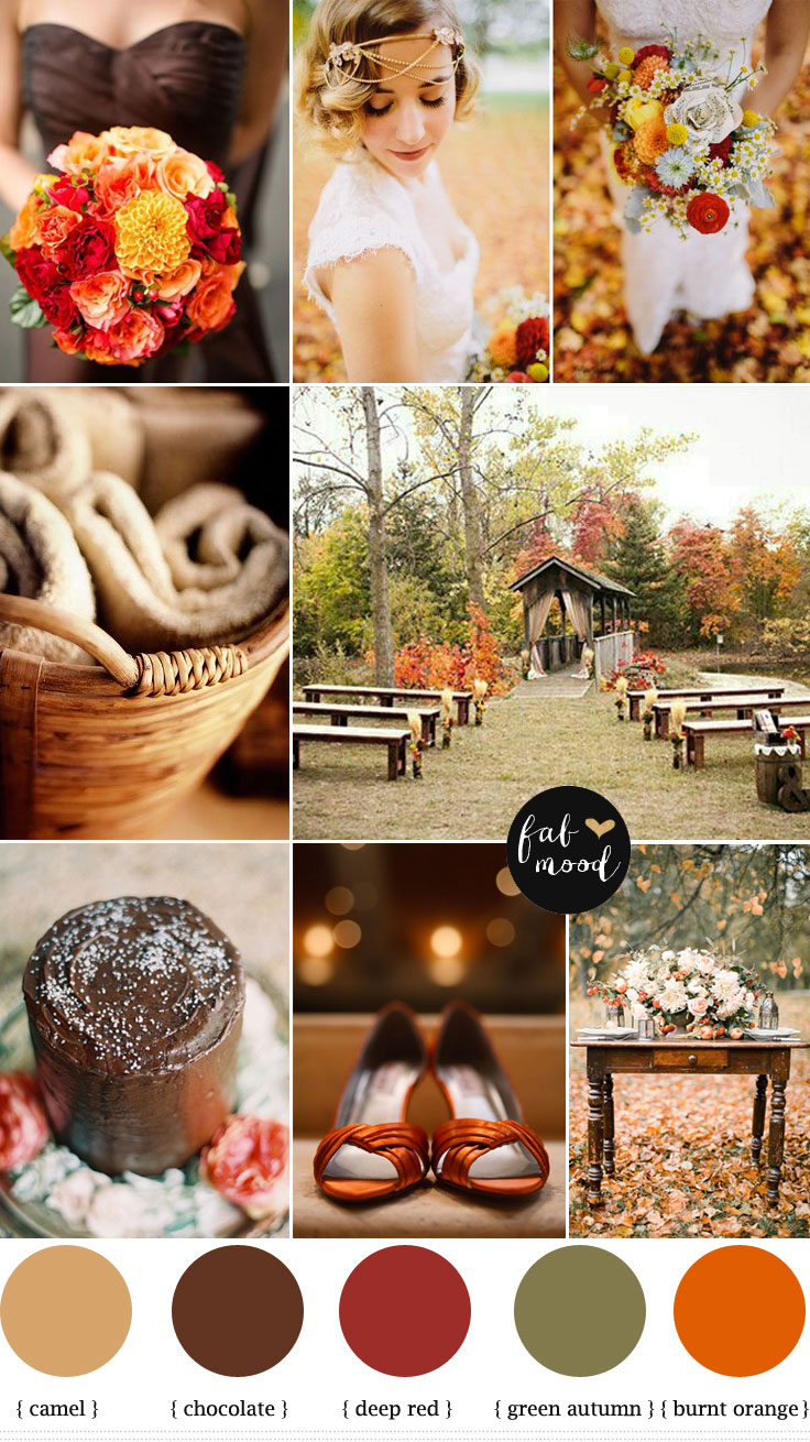 Burnt Orange,chocolate Autumn Wedding Palette