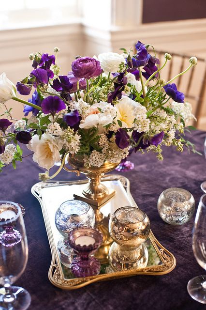 Purple and gold wedding color palette { Royal purple,Plum,Radiant orchid }