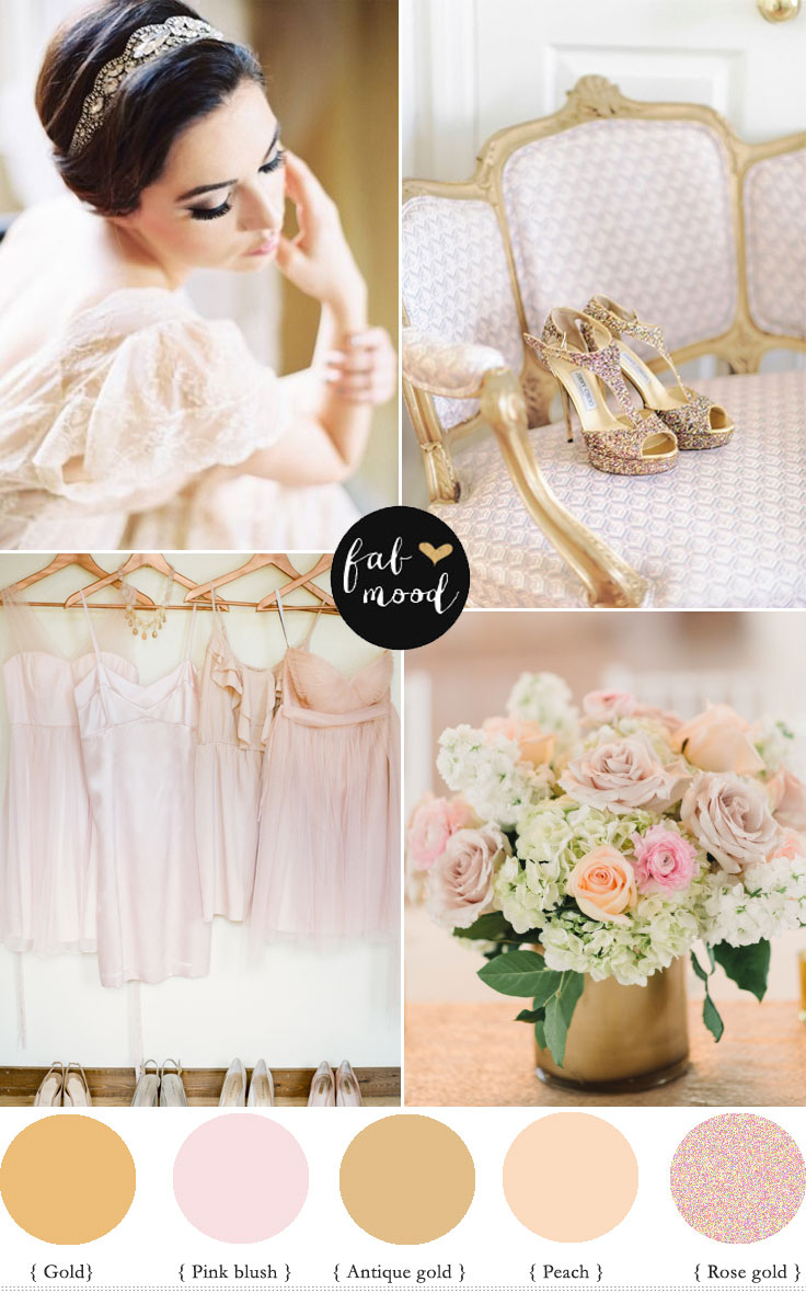 Rose gold , gold and blush Spring wedding | fabmood.com #wedding #weddingcolor #weddingdress 