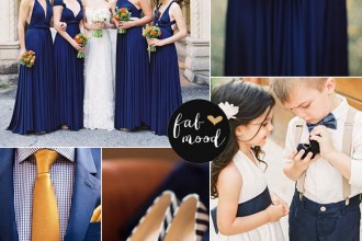 fabmood.com | Navy blue,orange,mustard wedding colour palette