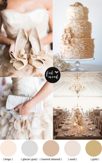 Fab Mood Wedding palette | Toasted almond and Glacier Gray palette