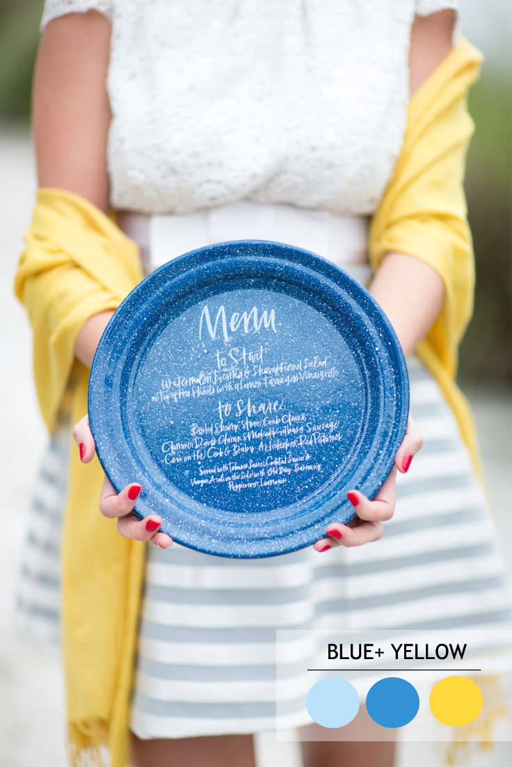 Blue and Yellow summer wedding color combos