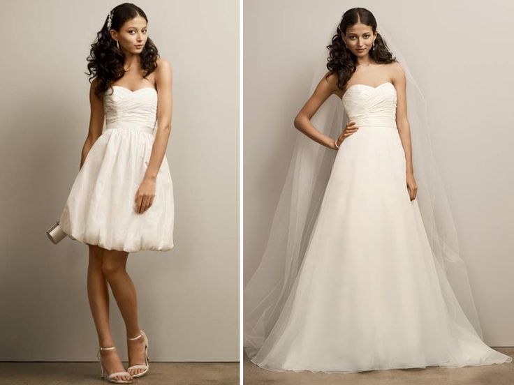 2 in 1 wedding dress