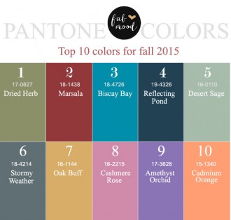 Pantone Colors Top 10 for Fall 2015 | fabmood.com