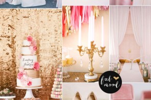 blush and gold wedding palette