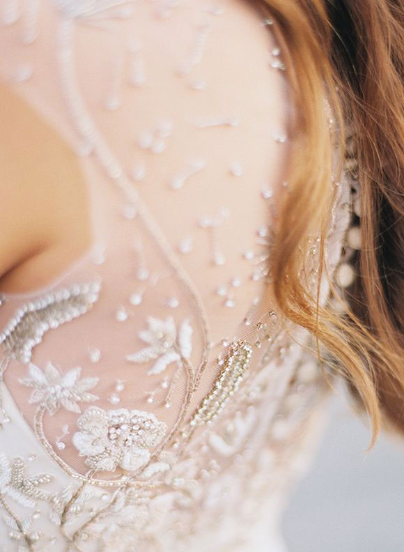 wedding gown with fabric embellishments | fabmood.com