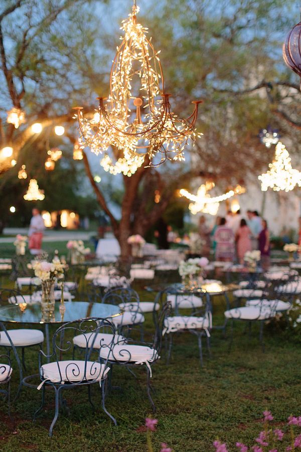 Add a string of white lights to create a more romantic ambiance