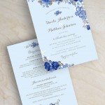 blue wedding invitations | fabmood.com