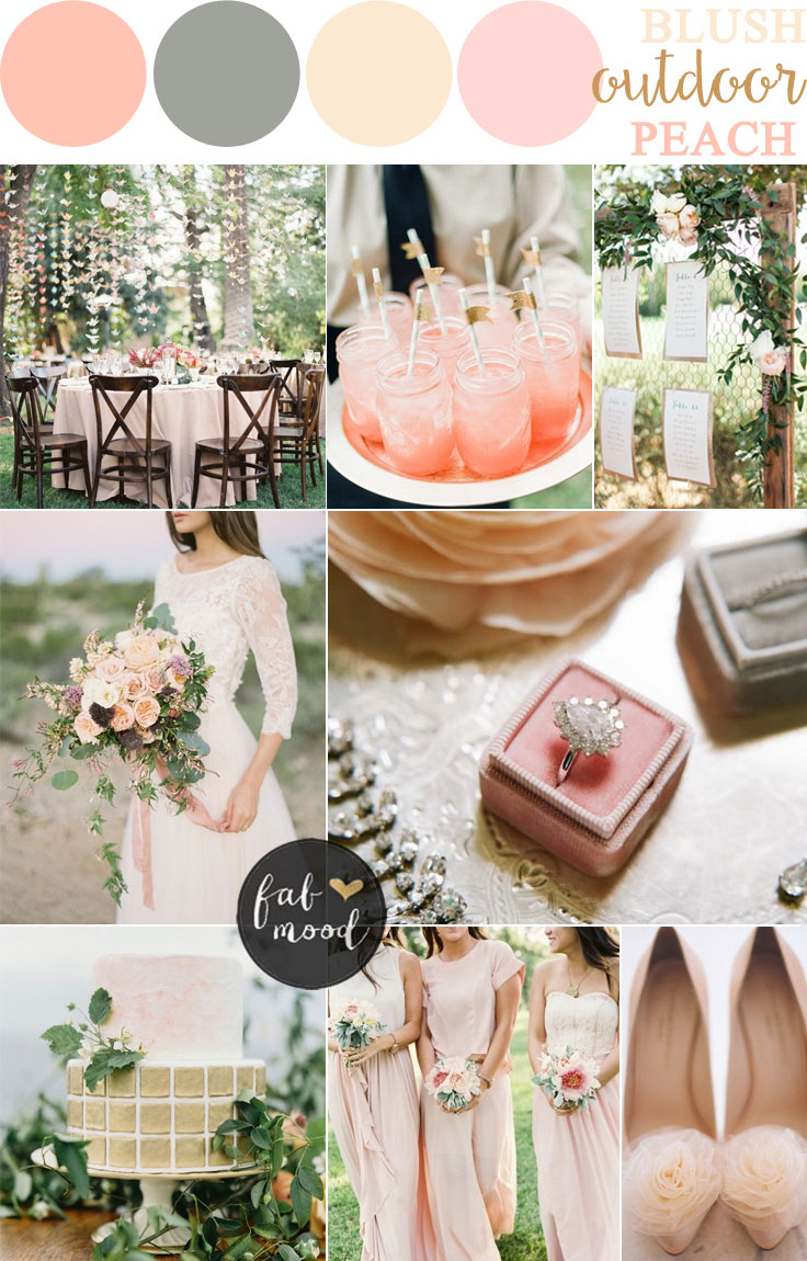 Blush Pink and Peach Wedding Colour for gardern wedding | fabmood.com