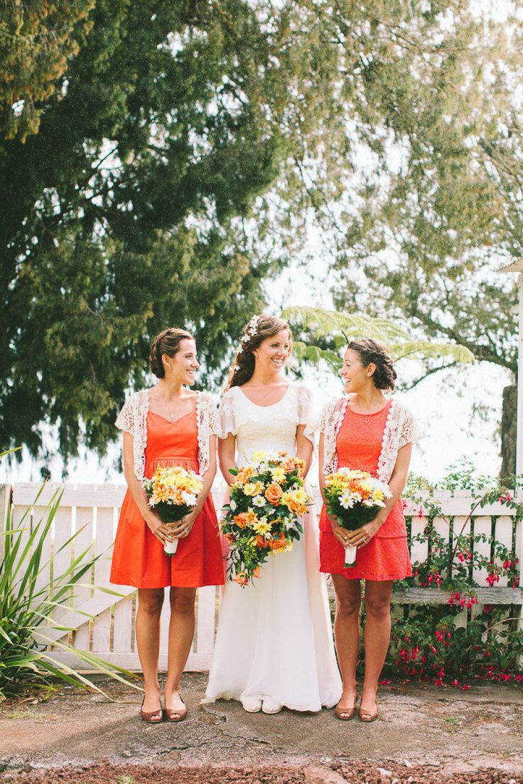 orange bridesmaid dresses | fabmood.com