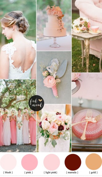 Blush Pink Marsala Wedding Inspiration | fabmood.com