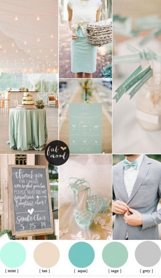 mint and tan wedding colour palette | fabmood.com