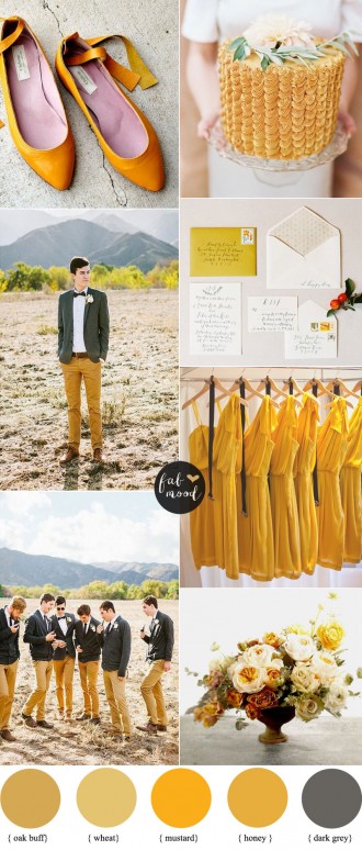 oak buff mustard autumn wedding colours | Pantone Fall 2015 inspired | fabmood.com