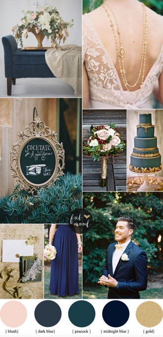 Dark blue wedding color schemes ,Dark Blue And Gold Wedding Theme - fabmood.com #weddingpalette #darkblue #wedding