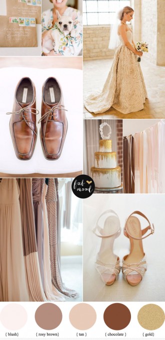 Blush Brown and Gold Wedding Perfect for Autumn Wedding | fabmood.com