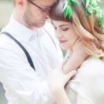Bride and groom Woodland Bohemian Elopement Inspiration | fabmood.com