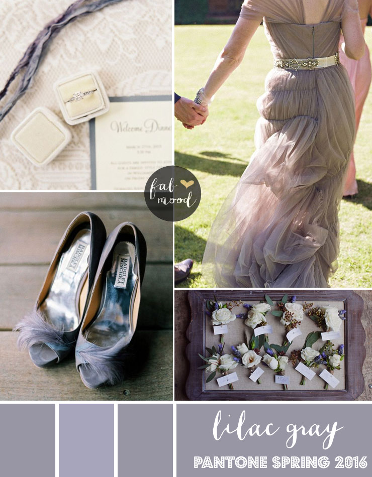 Lilac Gray Wedding Theme { Pantone Spring 2016 } https://www.fabmood.com/lilac-gray-wedding-theme/: