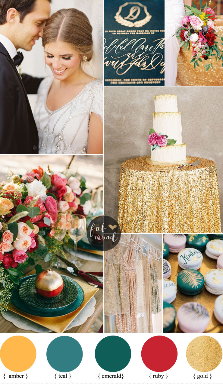 Luxurious Jewel Toned Wedding For Fall and Winter Wedding fabmood.com #jeweltonedwedding