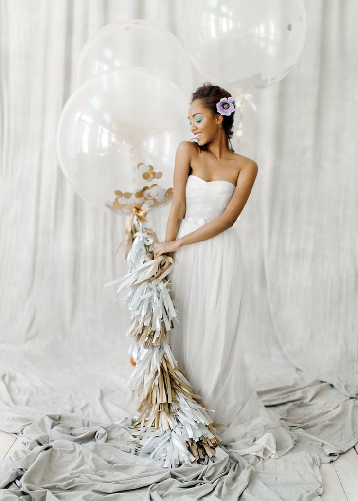 Feminine and romantic bridal Inspiration { bluish grey wedding dress } fabmood.com #weddinginspiration