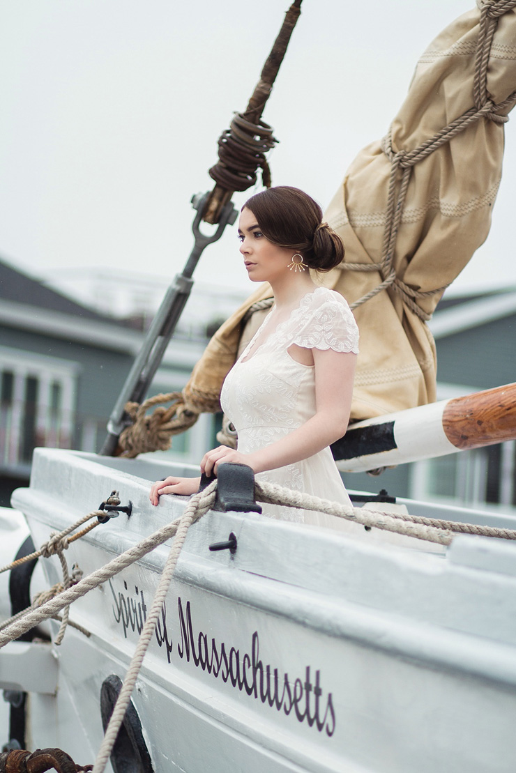 Saja Wedding Dress - Nautical Wedding Inspiration shoot | justinabilodeauphotography.com ,nautical wedding inspiration, #weddinginspiration on fabmood.com