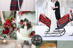 Red and Green Winter Wedding With Rich Tartans | fabmood.com #christmaswedding