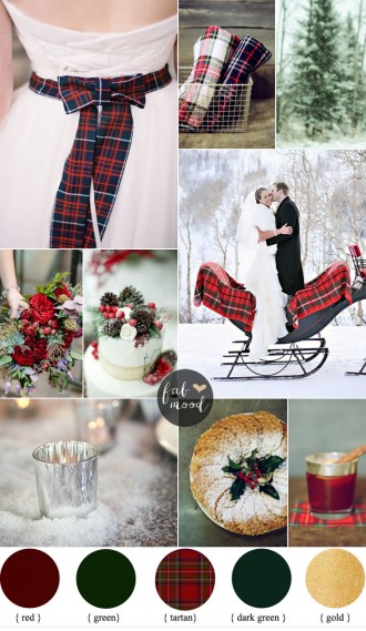 Red and Green Winter Wedding With Rich Tartans | fabmood.com #christmaswedding