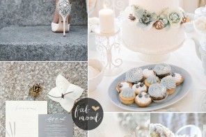 Silver and White Winter wedding
