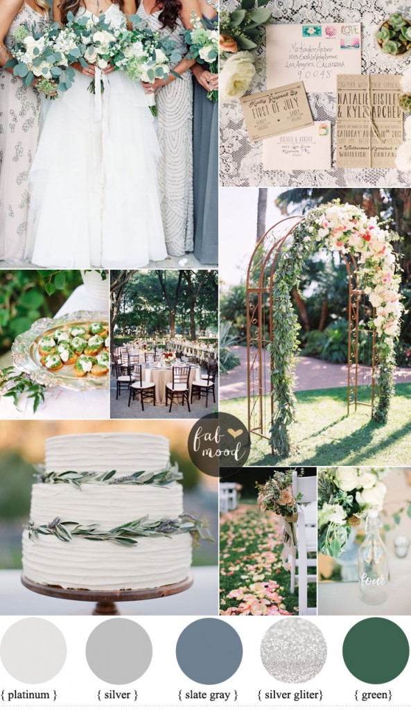 Rustic and Glam Wedding { Platinum gray silver and slate gray wedding ...