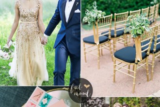 Apricot wedding colors with Gold + Cadet blue + Dark Blue and Royal Blue, apricot wedding shoes | fabmood.com