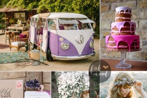 Bohemian Wedding Inspiration In Romantic Shades of Purple { Iavender + lilac + indigo + red violet and pearly purple } Fab Mood - UK Wedding Blog